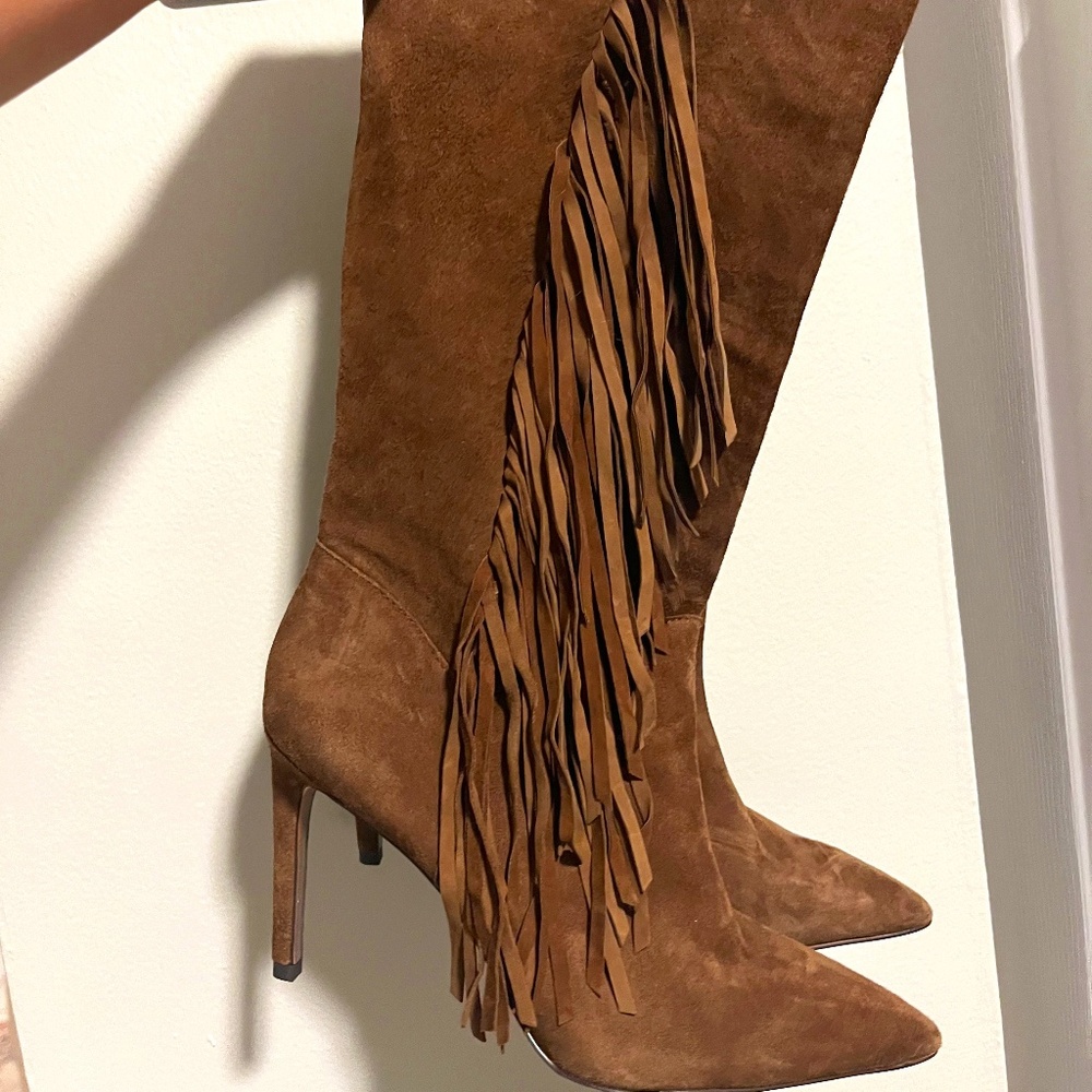 Sam Edelman Tall Fringed Boots